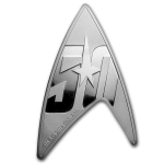 2016 Tuvalu 1 Oz Silber Star Trek Delta Abzeichen der...