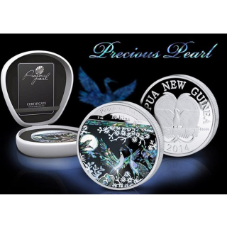 Papua Neuguinea 2014 3 Oz Silber Precious Pearl Kranich 10 Kina