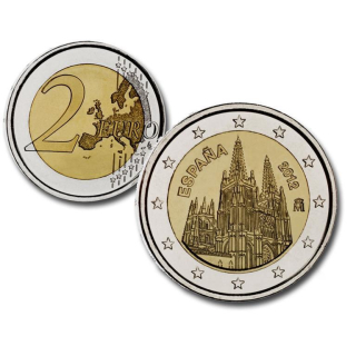 2 Euro Spanien 2012 Kathedrale von Burgos