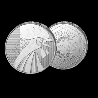 Frankreich 10 Euro Silber 2015 Gallischer Hahn 17 g Silber