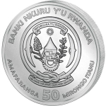 1 oz Ruanda 2014 Proof - Hahn Rooster - Jahr des Hahnes - Serie Lunar Ounce