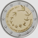 2 Euro Slowenien 2017  10 Jahre Euro in Slowenien
