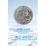 1/2 Oz Silber Eisbär 2017 Berlin in Coincard