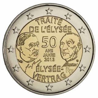 2 Euro Frankreich 2013 50 Jahre Elysee-Vertrag unc.