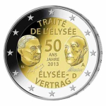 2 Euro Deutschland 2013 50 Jahre Elysee-Vertrag J unc.