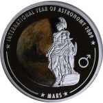 5,35 oz .999 Silber Silber SET Cook Islands 2009 Proof - Jahr der Astronomie Sonnensystem - Year of Astronomy Sun System - 5 $