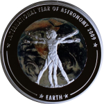 5,35 oz .999 Silber Silber SET Cook Islands 2009 Proof - Jahr der Astronomie Sonnensystem - Year of Astronomy Sun System - 5 $