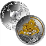 20 g Kamerun 2012 Gilded Proof - JAHR des Drachen - 1000 Francs - Auflage 888