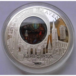 50 g Cook Island 2013 Proof - LOURDES Obere Basilika Erscheinungsfenster - Windows of Heaven - Silber 10 $