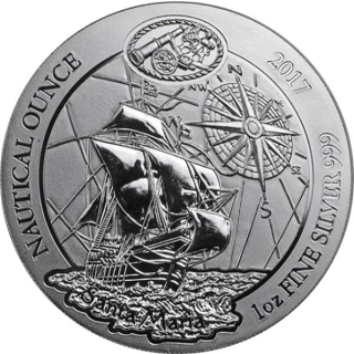 1 oz Ruanda 2017 BU - SANTA MARIA - Nautical Ounce - Silber 50 RWF O-Folie