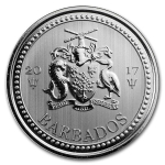 1 Unze Silber Barbados Trident 2017 Feingehalt 999