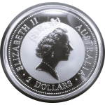 ab Lager ** 2 Unzen Kookaburra 1994 Australien Silber 2 AU$- eckige Originalkapsel