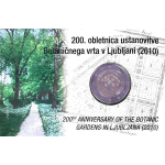 2 Euro Slowenien 2010 Botanischer Garten Proof Coincard