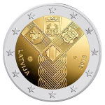 Latvia 2 Euro 100 Years Baltic States 2018 unc