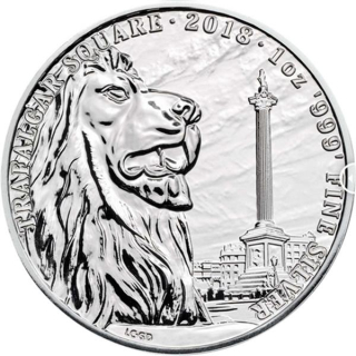 1 Unze Silber Landmarks of Britain Trafalgar Square 2018 Großbritannien BU