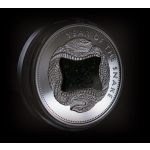 1 oz Fiji 2013 Proof - SCHLANGE OPAL -  GILSON OPAL - Jahr der Schlange - silber 10$