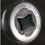 1 oz Fiji 2013 Proof - SCHLANGE OPAL -  GILSON OPAL - Jahr der Schlange - silber 10$