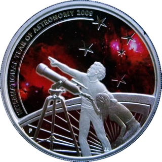 ab Lager** 1 oz Australien 2009 Proof Color - ASTRONOMIE - Internationales Jahr der Astronomie - 1 AU$ - Einzelstück