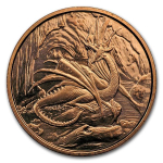1 Unze Copper Round Nordic Creatures Nidhoggr Dragon 999,99 AVDP