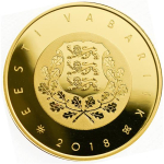 Estland 100 Euro Gold 100. Jahrestag Republik Estland  2018  Proof