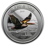 St. Kitts & Nevis, 2 Dollar, Brauner Pelikan (1), EC8...