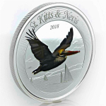 St. Kitts & Nevis, 2 Dollar, Brauner Pelikan (1), EC8...