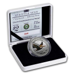 St. Kitts & Nevis, 2 Dollar, Brauner Pelikan (1), EC8 1 UNze  Silber, 1 oz Coloured