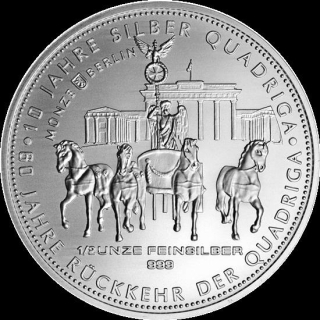 1/2 Unze Silber Germania Quadriga 2018  999,99