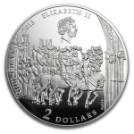 Niue Islands 2 Dollar Mysterien der Geschichte Heiliger Gral, 1.85 Unze Silber Proof 2013
