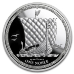 1 Unze Silber Isle of Man 2018 Noble Reverse Proof 1 Noble
