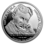 1 oz Serbien 2018 -  Wechselstrom Alternating Current - Nikola Tesla - BU - 100 Dinar
