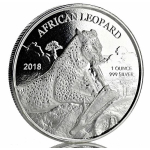 1 Unze Silber Ghana African Leopard 2018 Feingehalt 999