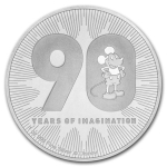 2018 Niue 1 oz Silver $2 Disney Mickeys 90th Anniversary BU