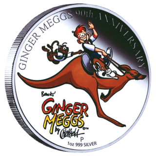 1 oz Australien 2011 Proof - GINGER MEGGS 90 Jahre Ginger Meggs Comics  - silber1 AU$ - EINZELSTÜCK