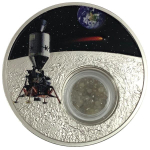 1 Unze Silber USA 50 Jahre Mondlandung Kapselmünze...