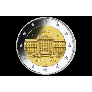 2 Euro Set Deutschland 2019 70 Jahre Bundesrat Mz. J  (Hamburg)
