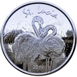 1 oz St. Lucia 2018 - FLAMINGO (1) - EC8 serie 2$