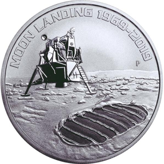 ab Lager** 1 oz Silber 2019 Apollo 11 - 50 Jahre Mondlandung 1 AUD Australien 2019 BU