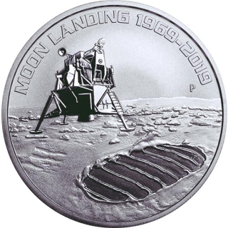 1 Oz Silber Apollo 11 - 50 Jahre Mondlandung 1 AUD Australien 2019 BU