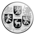Lettland 5 Euro Silber Wappen Lettlands Coat of the Arms...