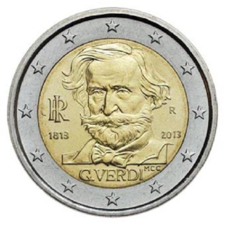 2 Euro Italien 2013 200. Geburtstag Giuseppe G. Verdi bfr