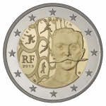 2 Euro Frankreich 2013 150. Geburtstag Pierre de Coubertin unc.