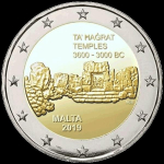 2 Euro Malta 2019 Ta Hagrat - Prähistorische...