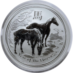 1 oz Australien 2014 BU - Jahr des PFERDES - Lunar II...