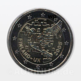 2 Euro Finnland 2005 60 Jahre Vereinte Nationen UN