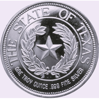 1 Unze Silber Silver Round Texas Dollar 1986  - Einzelstück