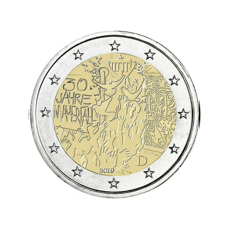 2 Euro Münzen Wert 30 Jahre Mauerfall 2 Euro Set Deutschland 2019 30 Jahre Mauerfall Mz. F (Stuttgart) - Au