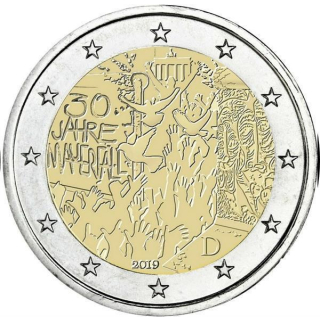 2 Euro Set Deutschland 2019 30 Jahre Mauerfall Mz. F (Stuttgart)