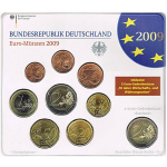 Deutschland Kursmünzensatz 2009 in ST 5er Set A D F G J