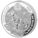 1 Unze Silber Ruanda Ratte Jahr der Ratte 2020 Lunar...